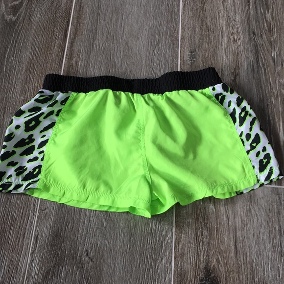 Two pairs of neon leaped print shorts! - Picture 2 of 4